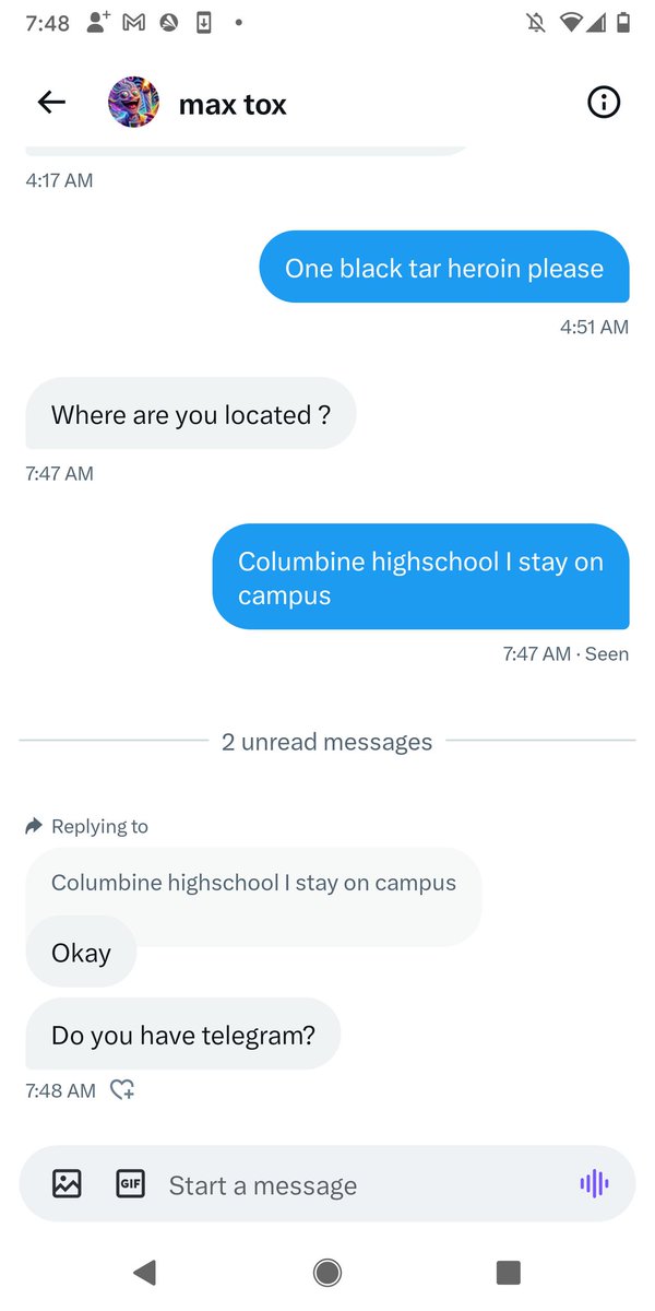 VerumaWay448's tweet image. These telegram scammers gotta work on the script #Mmemberville #CannabisCommunity