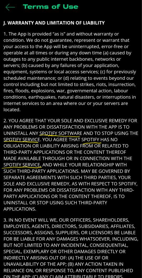<a href="/CSportMedia/">Csport.tv</a> Found it! So you all just copied and pasted Spotify's terms and conditions and didn't even take the time to change the name in the Warranty and Limitations of Liability section. I am not using Spotify so you telling me I can't remedy dissatisfaction is null and void. 🤣🤣🤣