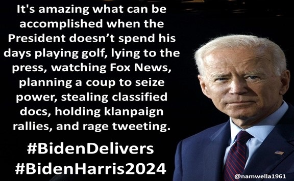 namwella1961's tweet photo. Republicans aren't interested in actual leadership by passing bipartisan legislation.
Their goal has always been to sabotage Biden out of pure spite, and then go on Fox News to blame him for playing partisan politics.
#ProudBlue #BidenBoom #VoteBlueToStopTheStupid #VoteBlue2024 https://t.co/WRPxGDPCpI