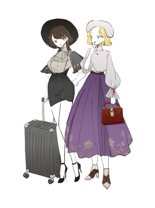 「rolling suitcase」 illustration images(Latest)