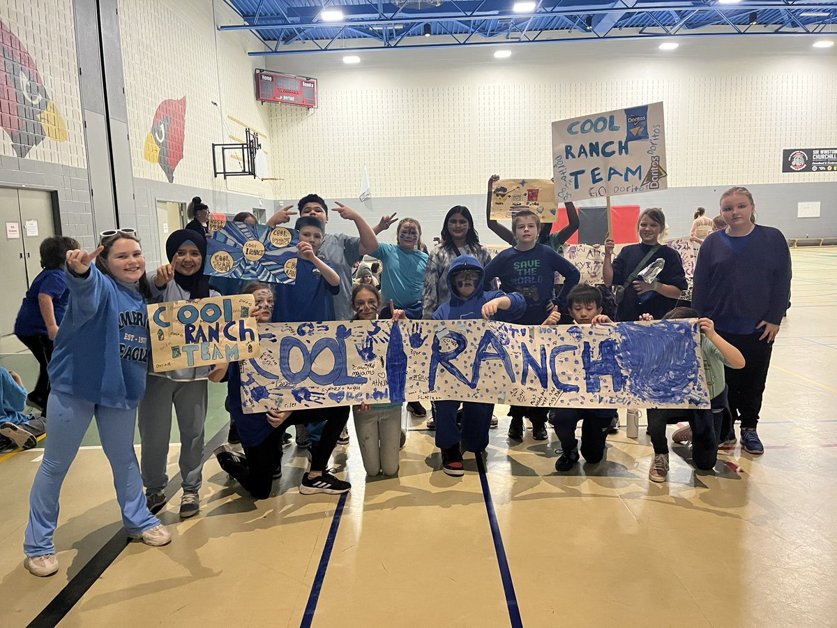 Yesterday we had the 3rd Annual QM Olympics where’s the middle school competes in a variety of challenges throughout the day! This year Cool Ranch got silver for spirit! Way to go! <a href="/QueenMaryHwdsb/">Queen Mary School HWDSB</a>