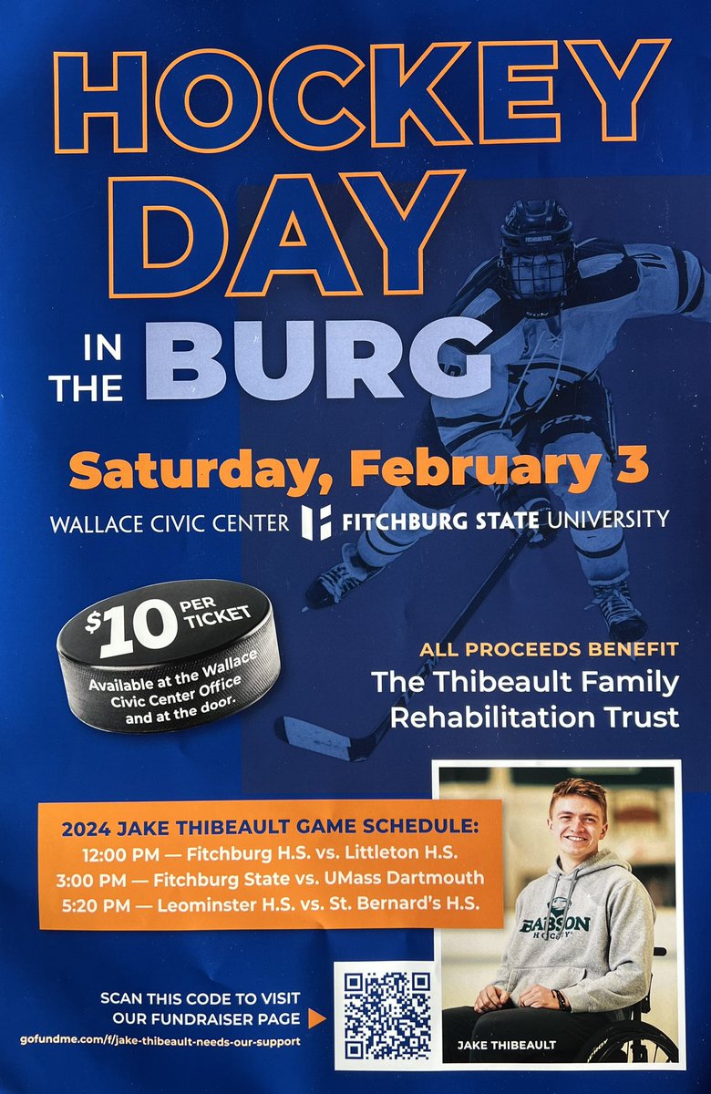 It’s a special GAMEDAY as we travel to Fitchburg for “Hockey Day in the Burg” to support The Thibeault Family Rehabilitation Trust 

<a href="/HNIBonline/">Hockey Night</a> <a href="/MassNZ/">MassNZ</a> <a href="/MassHSHockey/">MassHSHockey</a> <a href="/LowellSun/">The Lowell Sun</a> <a href="/tgsports/">Worcester T&G Sports</a> <a href="/SentandEnt/">Sentinel&Enterprise</a> <a href="/lps_athletics/">Mike Lynn</a>