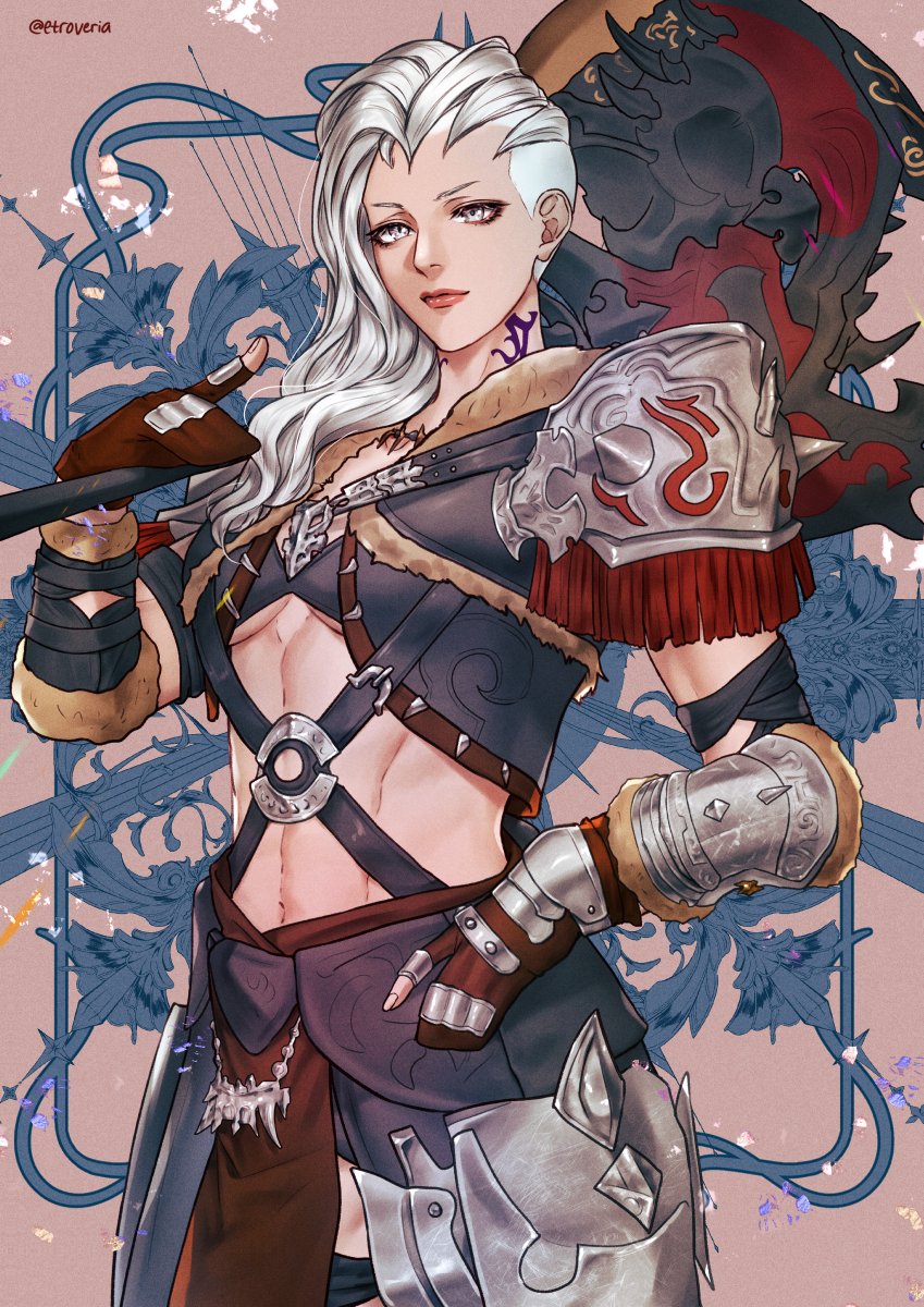 armor practice! moenbryda in pummeler's set ☺

#ffxivart #FF14イラスト