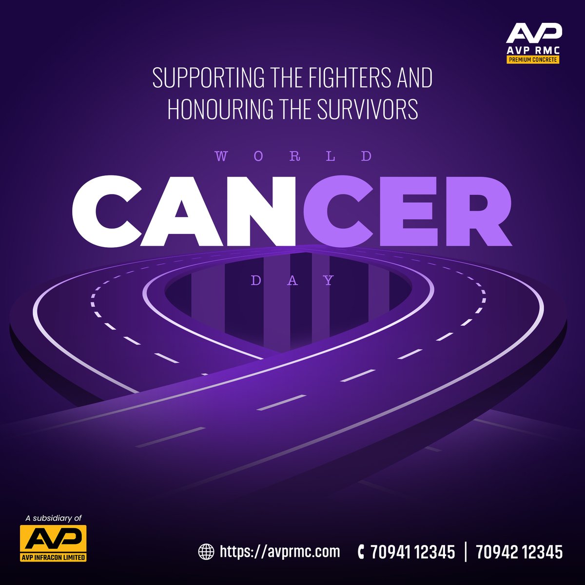 Today, we salute the fighters and champions who inspire us with their courage and determination to overcome. Together, let's support and honor their incredible journey. 🌍🎗️

#worldcancerday #staystrong #AVPRMC #AVPReadyMixConcrete #ConcreteSolutions #Tiruppur #Coimbatore