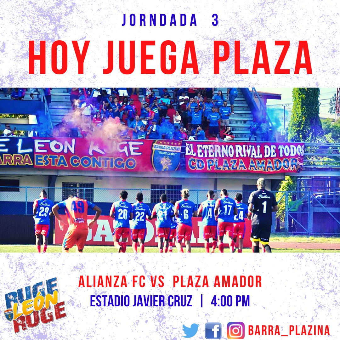Hoy juega el equipo del pueblo, el eterno rival de todos, los leones del <a href="/cdplazaamador/">CD Plaza Amador</a> 💙❤🦁💪⚽️🇵🇦