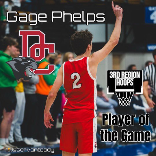 BOYS 3RH Game of The Week “Player of The Game” is Daviess County Senior Gage Phelps!