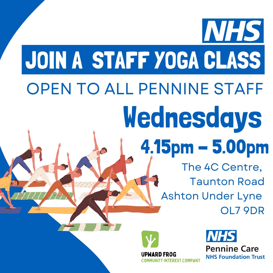 NHS Pennine Staff Yoga Classes 💙 🌈 ⁠

⁠#northwest #stockport #greatermanchester ⁠#yogastudio #yoga #wellbeing #selfcare #community #relaxation #mindfulness #wellness #nhs #penninecaretrust #nhsstaff