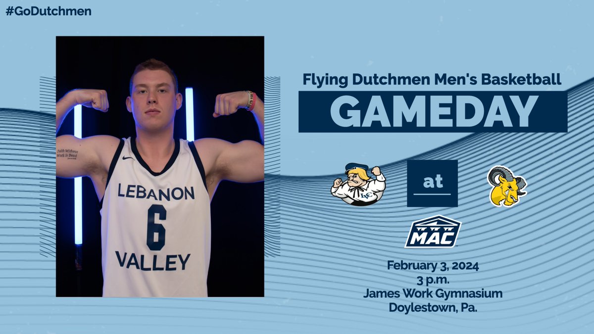 #lvcmbb looks to continue their rise up the conference standings today as they travel to Delaware Valley!

Best of luck to the team against the Aggies!

Stats: athletics.delval.edu/sidearmstats/m…
Video: gomacsports.tv/delvalaggies/
MACtv: gomacsports.tv/flyingdutchmen/

#GoDutchmen / <a href="/lvcdmbb/">Lebanon Valley College Men’s Basketball</a>