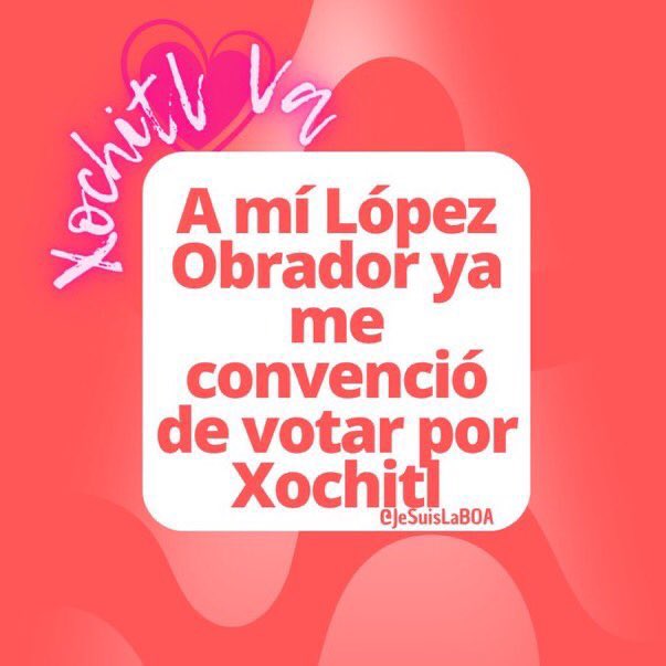 A mi el #NarcoPresidenteAMLO ya me convenció de votar por Xochitl.

Si  te pasa lo mismo, dale ❤️ y rt 🔄 a ésta publicación y comienza a seguir a todos los que lo hagan, cuando lo hayas hecho solo comenta "sigo a quién me siga"

¡Vamos a seguirnos todos!