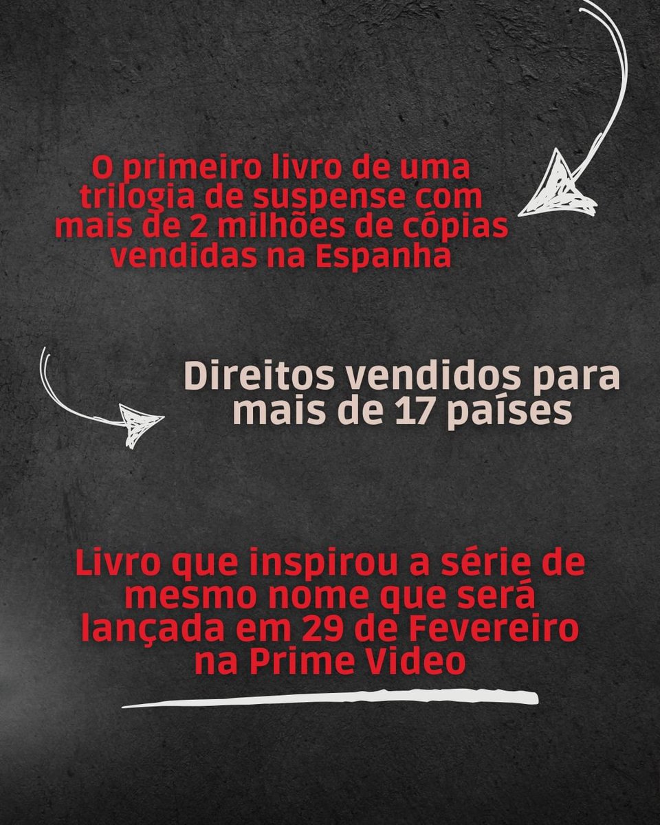 Editora_PL's tweet image. PRIMEIRO LIVRO DE UMA TRILOGIA QUE VENDEU MAIS DE 2 MILHÕES DE CÓPIAS NA ESPANHA

DIREITOS VENDIDOS PARA MAIS DE DEZESSETE PAÍSES

E RECENTEMENTE ADAPTADA PARA SÉRIE DA AMAZON PRIME COM ESTREIA EM 2024.