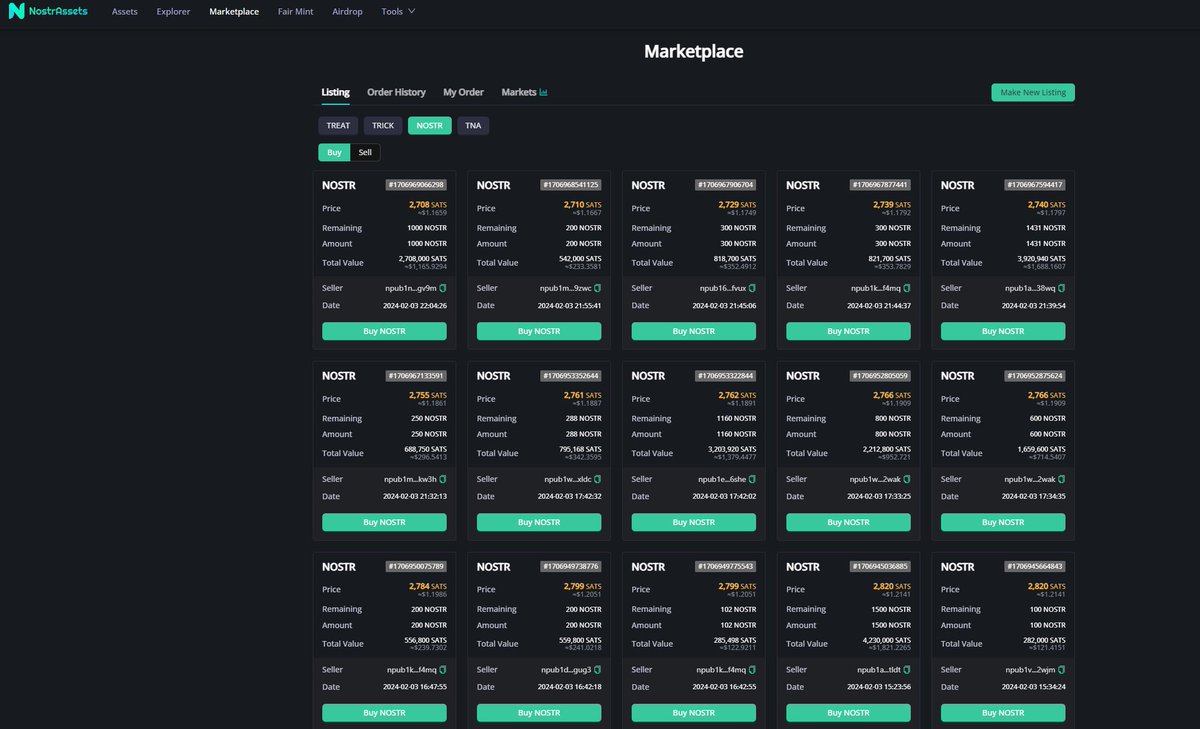 闪电网络龙头Nostr已在ok备充币接口，联合币易社区除夕夜抽奖 

🎁抽总价值3000U的TOKEN，可市场直接交易

🎁 10000个TNA，1000个Nostr，1000个TREAT
留npub地址XX尾数相同者平分，由社区开奖，初八发放
✅关注闪电官方@NostrAssets &amp;社区@Artmy_com
✅点赞、转发
✅评论留下闪电npub开头的地址
#nostr