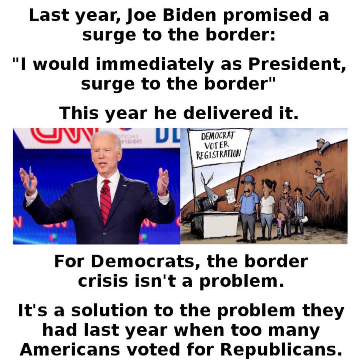 They didn’t come because of Conservatives! @JoeBiden, you sack of sh*t!