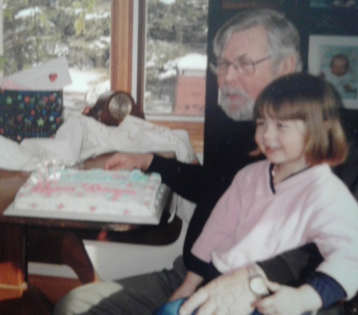 Dad so loved to share his birthday cakes with Aly.  Happy Birthday Dad and my Aly.