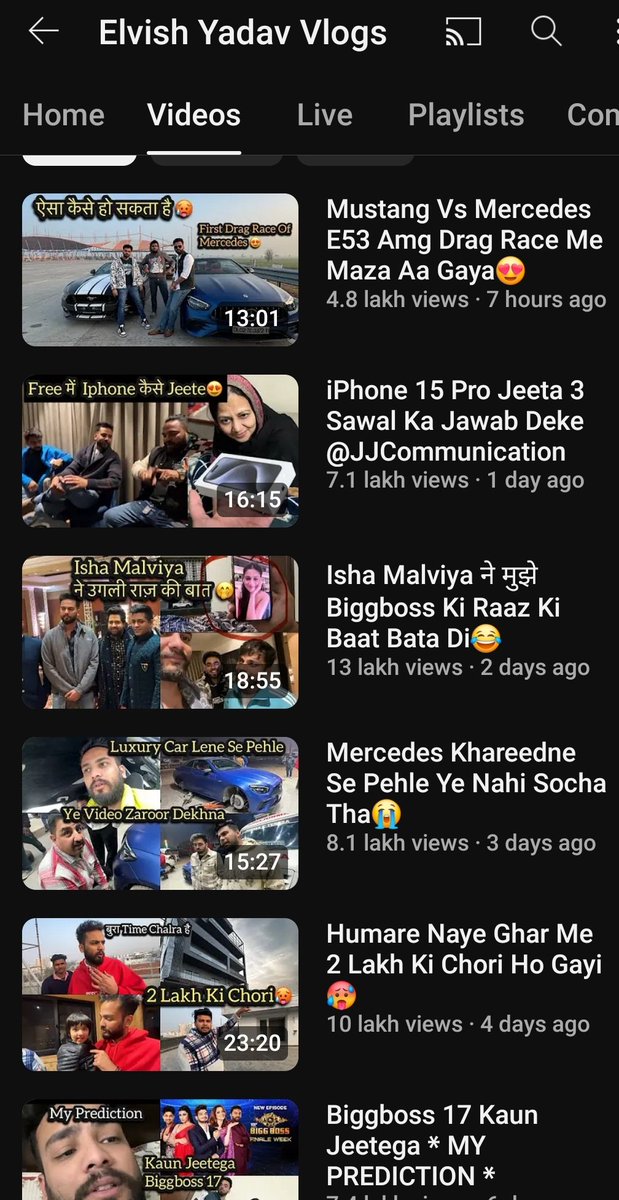 #ElvishYadav is trying to create controversy, as His daily vlogs are getting flopped😭 he is not getting even half of the views as compared to #AbhishekMalhan's  #MalhanVlogs. 
So he is unnecessarily targetting #MunawarFaruqui to get footage.

<a href="/ElvishYadav/">Elvish Yadav</a> <a href="/munawar0018/">munawar faruqui</a>