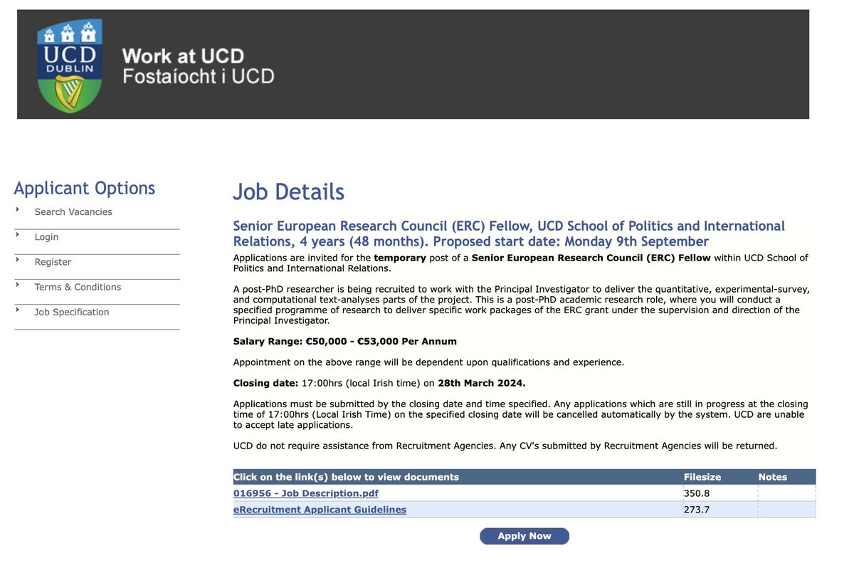 Academic job alert! I am recruiting two senior ERC postdoctoral fellowships. 4 year positions. Quantitative scholar: my.corehr.com/pls/coreportal… Qualitative scholar: my.corehr.com/pls/coreportal… Please share widely to anyone who might be interested!