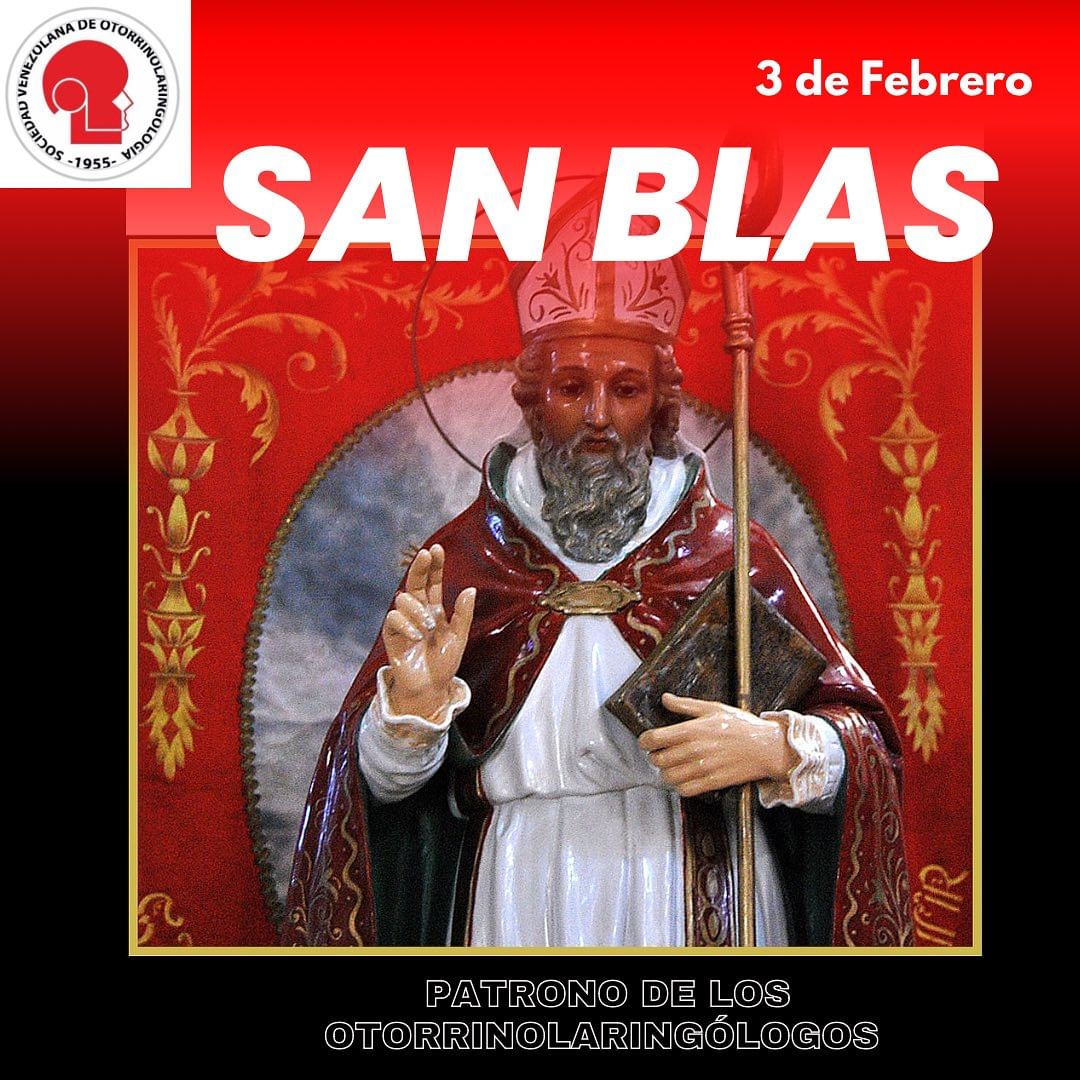 svorl's tweet photo. Cada 3 de febrero se celebra el día de San Blas, patrón de los médicos otorrinos,  un niño tenía una espina atragantantada su madre pidió por el y San Blas lo salvó,  bedicenos para llevar salud a todos aquellos que lo necesiten. UNIDOS SOMOS SOCIEDAD  #SVORL #SanBlas #otorrino https://t.co/fY1OIEHdU6