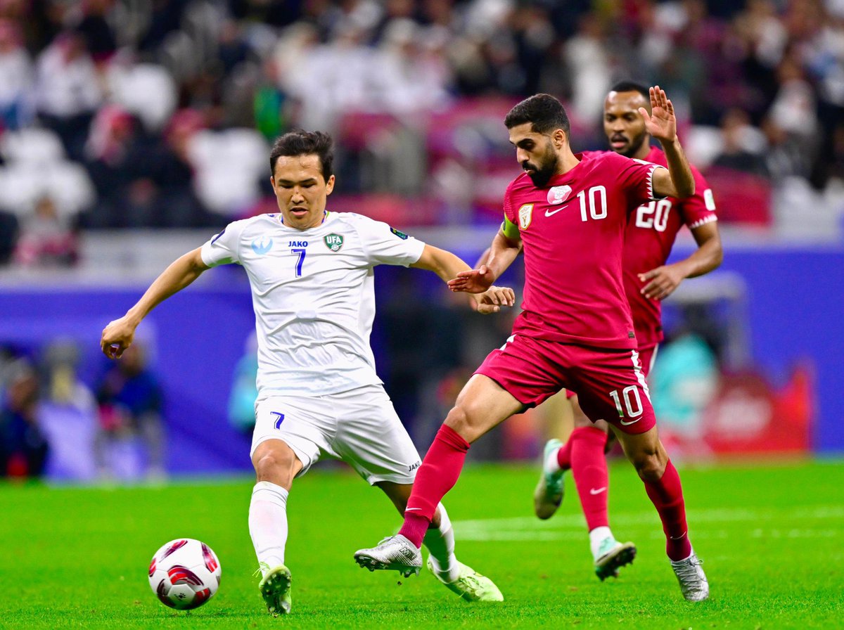 khalidfahad77's tweet photo. المنتخب القطري يتأهل لدور نصف النهائي من بطولة كأس_آسيا2023￼ عقب فوزه على منتخب أوزبكستان بركلات الترجيح 3-2. https://t.co/36TtSz2XLM