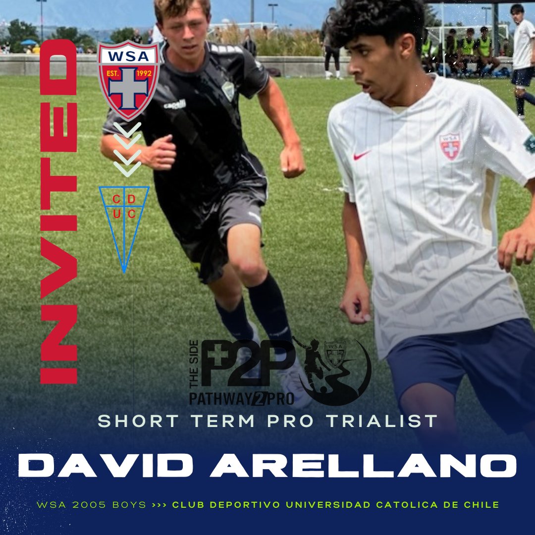 The Side wishes all the best to David Arelleano, WSA 2005 Boys, on short term trialist agreement the next 2 weeks with professional Club Deportivo Universidad Catolica De Chile, of the Chilean Primera Division. #earnit #TheSide #TheSideP2P