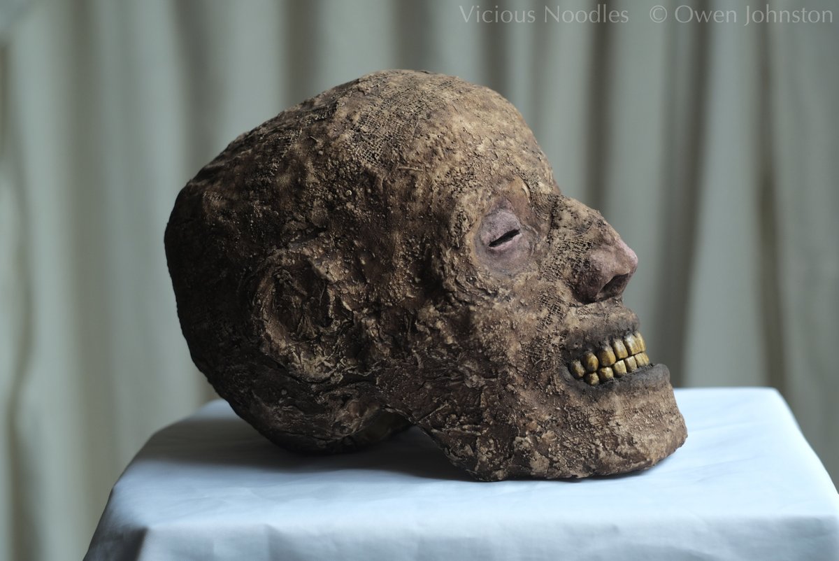 #Mummified heads will be back in stock shortly, as soon as I've polished their teeth and taken photographs. #skull #archaeology #horror #undead #ReplicaSkull #mummy #MummyBlogger #AncientEgypt