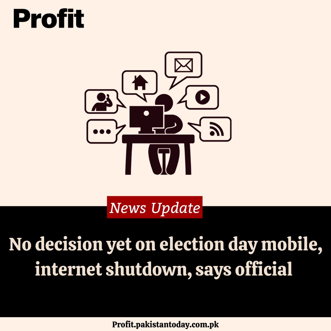 Profitpk's tweet photo. Speculation addressed as authorities evaluate security needs ahead of general elections; businesses express concern over potential disruptions
https://t.co/rIxFo4UGDD https://t.co/YyVeCqfosK