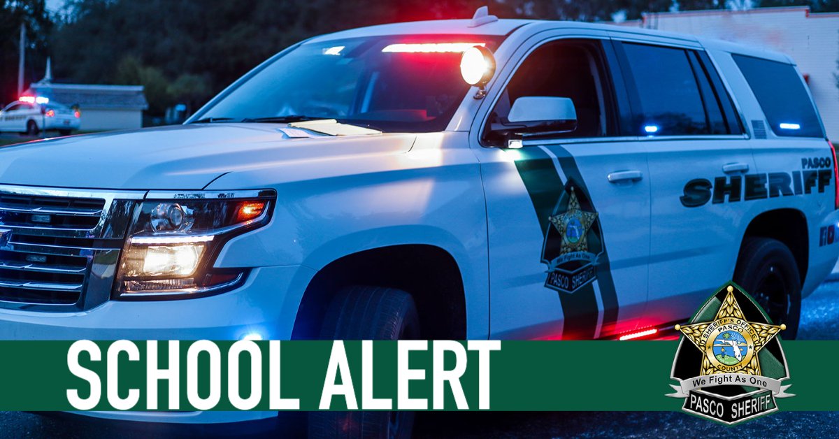 PascoSheriff's tweet photo. Pasco Sheriff’s Office is aware of a report of a potential threat made on social media toward Anclote High School. The threat was thoroughly investigated and determined to be unfounded. To be clear, there is no threat to the school. (1/2) https://t.co/bYQ7wMFLSN
