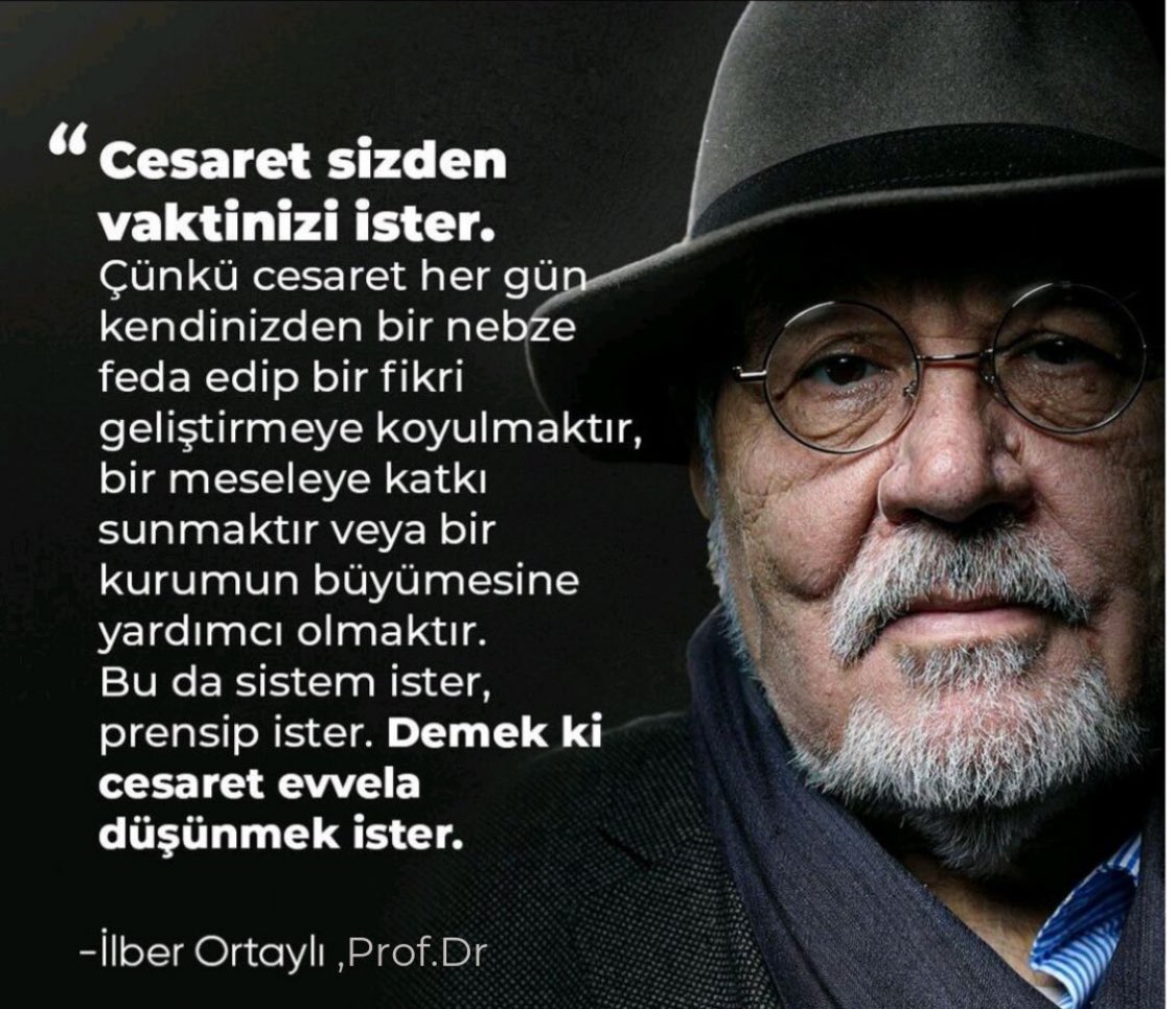 minosetim's tweet photo. Cesaret düşünmek ister 👍
#ilberortaylı 🙏❤️ https://t.co/gyi3xUHqQk