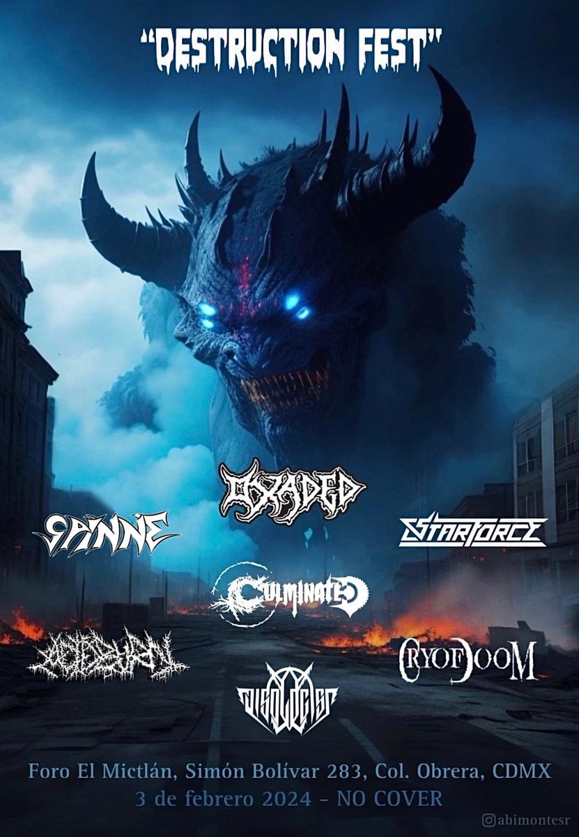 BBeat105's tweet photo. - En el #ForoElMictlán, #Oxaded, #Spinne, #StarForce
- #RisingSpeedCongregationVol3 con #DevilsPoison, #Cöuntess en el @ForolaCatedral
- @AcraniaOfficial, @BecomeTheEntity, #KaiFlood, #Battlefront en #LaMezcalli
En cuáles los veremos
Cuáles faltan
#StayBlast
#BlastBeat105 https://t.co/0207max6zE