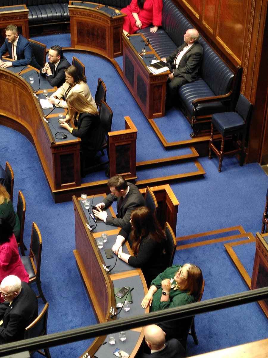 Very proud day watching my wonderful girlfriend @connieegan94 in the NI Assembly Chamber today! So glad she's finally able to do all parts of her job after two long years since being elected. She's going to be fantastic!
