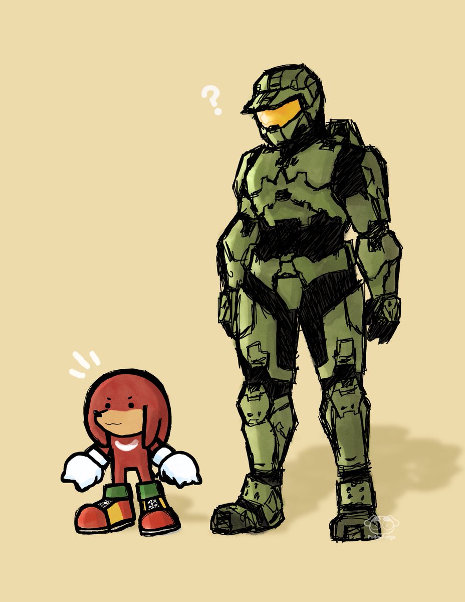 pudgypudge's tweet photo. Knuckles &amp; Master Chief in the same scene 😳🤯🫵🏽
(Paramount Master Chief does not exist,,,👁️👁️)

#masterchief #knucklestheechidna #knuckles #halo #sonic https://t.co/8vWHk0QMTy