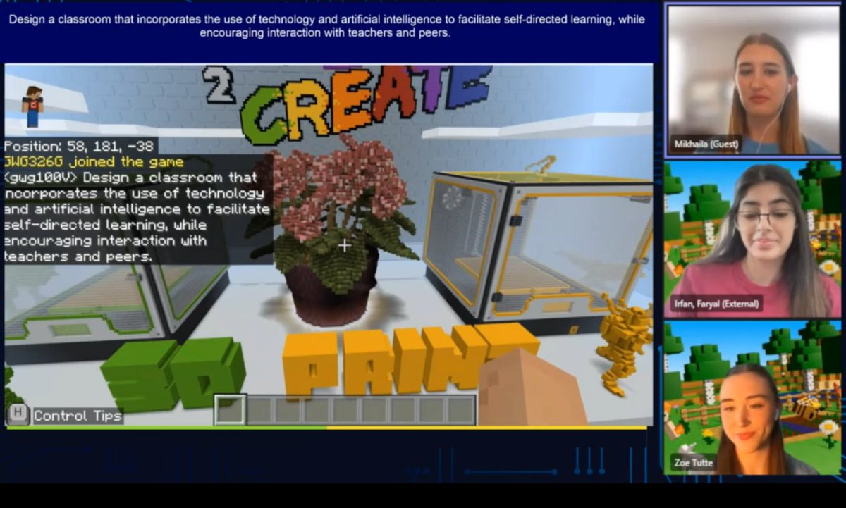 Today is the GWG STEM eports tournament LIVE!!  #girlswhogame #microsoftEDU <a href="/MinecraftEdu/">Account</a>  <a href="/Dell/">Dell</a>