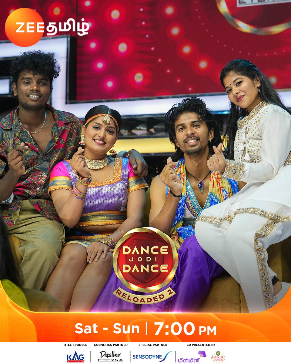 ZeeTamil's tweet photo. Take It-uh 🫰🏻
Dance Jodi Dance Reloaded 2 | மறக்குமா நெஞ்சம் Round | Sat and Sun 7PM.
#DanceJodiDanceReloaded2 #DanceJodiDance #DJD #JohnEdwin #Akshatha #DaffeeNaveen #PavithraDatta #ZeeTamil https://t.co/rSawOtg6Tl