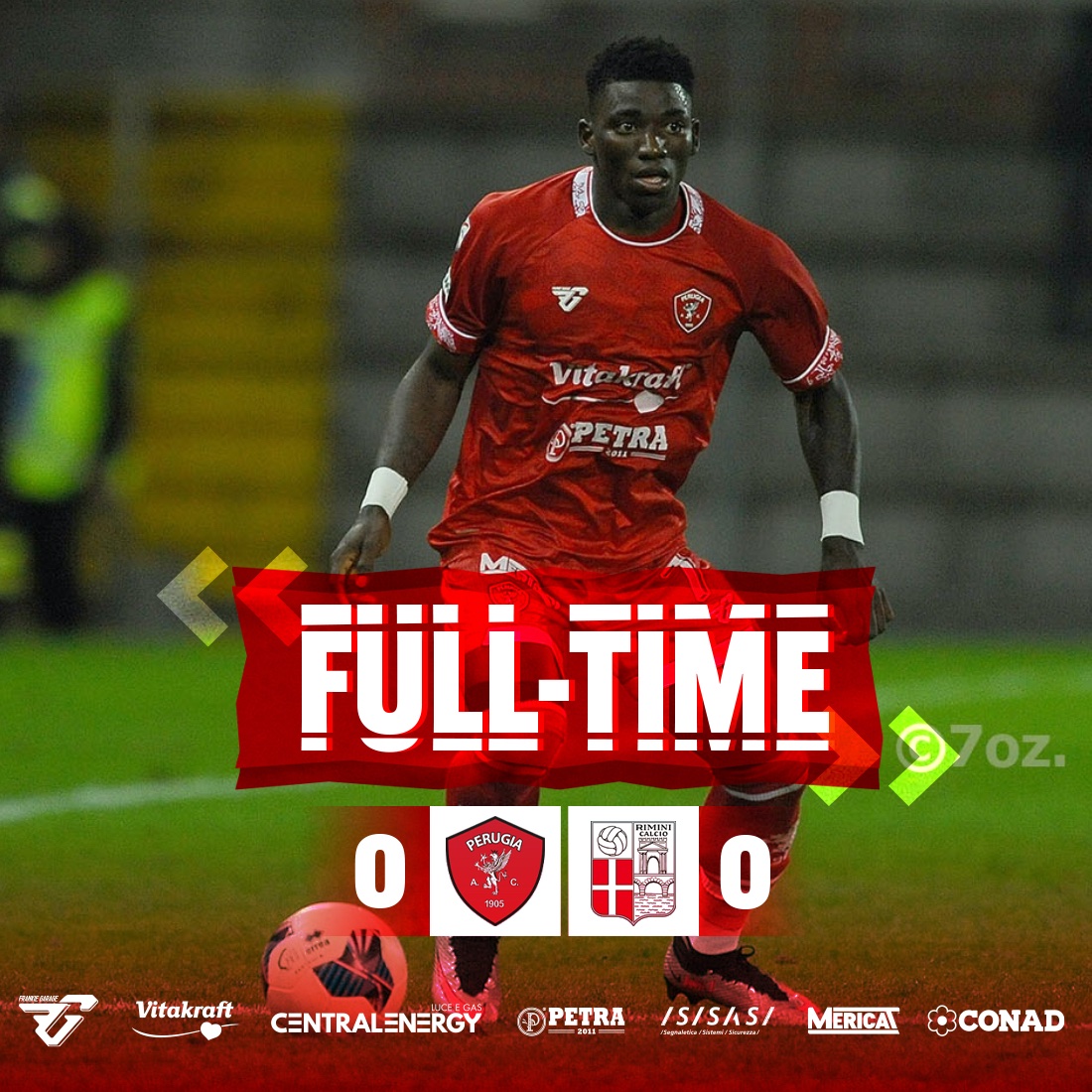ACPerugiaCalcio's tweet photo. Finisce la gara del #Curi
L'assalto finale non รจ bastato..
FORZA RAGAZZI!!!! โช๏ธ๐ด
#PERRIM
#forzagrifo #PerugiaRimini @LegaProOfficial #SerieCNOW https://t.co/2okbLVrkOq