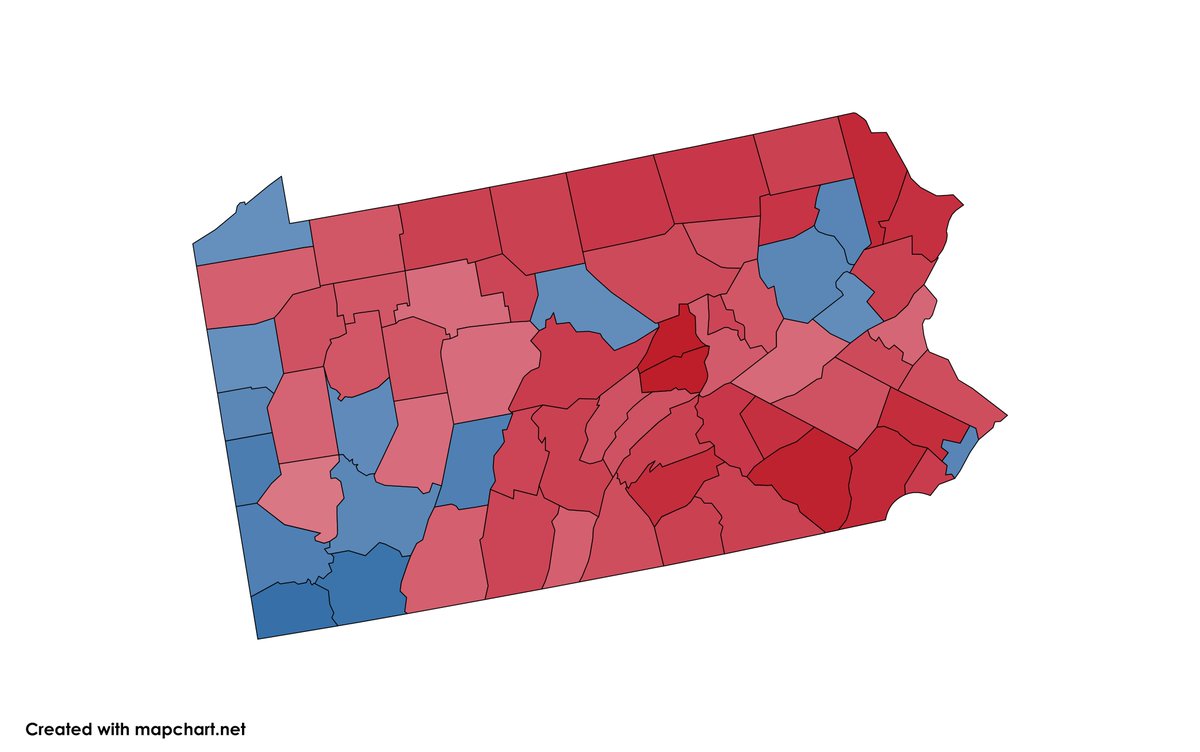TartyThePie4604's tweet photo. My lord, I don't like this new MapChart update, but I do love this PA. The state PV was shifted a bit for Red Pittsburgh, though. https://t.co/ZGQbZRRTB9