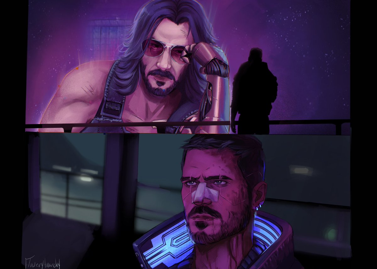 “You look lonely..ya gonk” 
#Cyberpunk2077 #johnnysilverhand