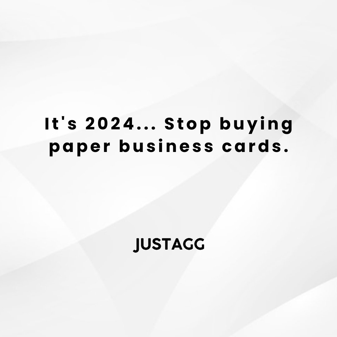 Level up your networking game with our custom contactless business cards! Share just the right amount of info with a single tap. It's the ultimate tool to make a lasting impression in the digital age. 💼✨

#justagg #digitalbusinesscard #smartbusinesscard #networking