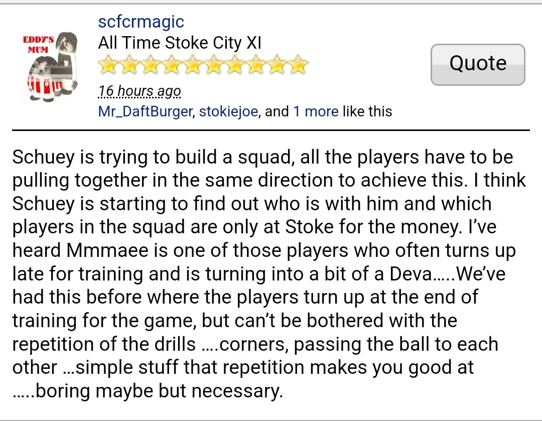 If this is TRUE, then no wonder he was not in the squad today.