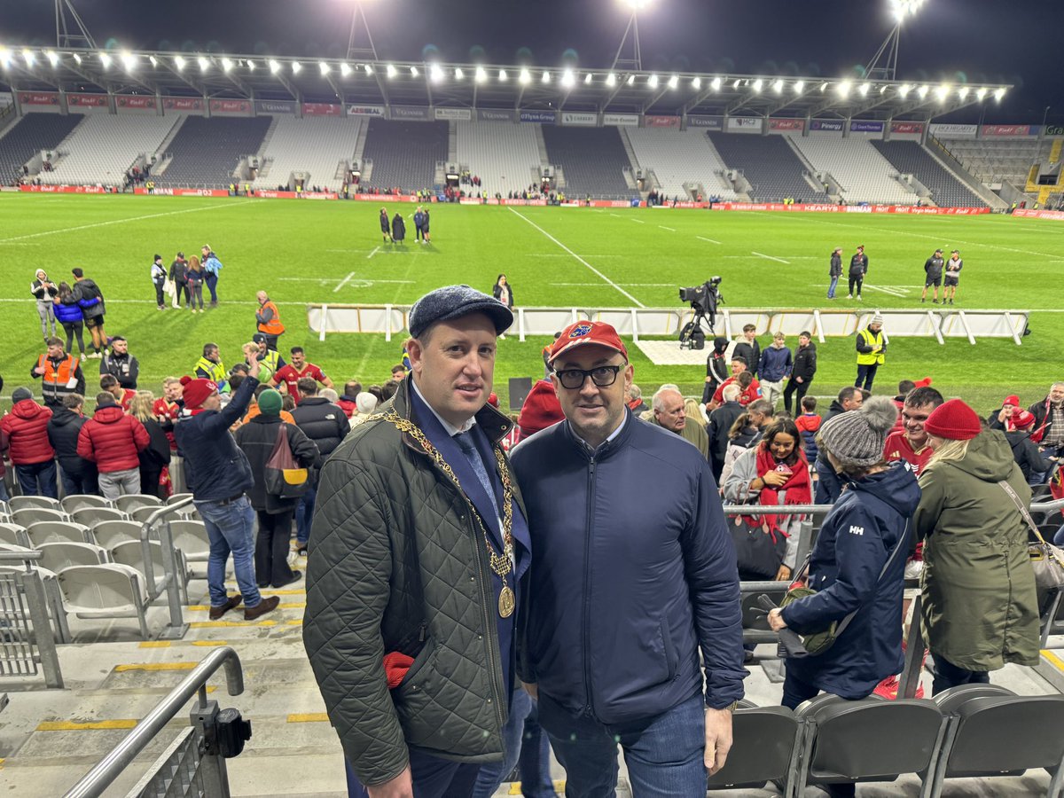 Cork needs more nights like this. #thanks @Munsterrugby for the show. @cllrkmac great catching up as always.