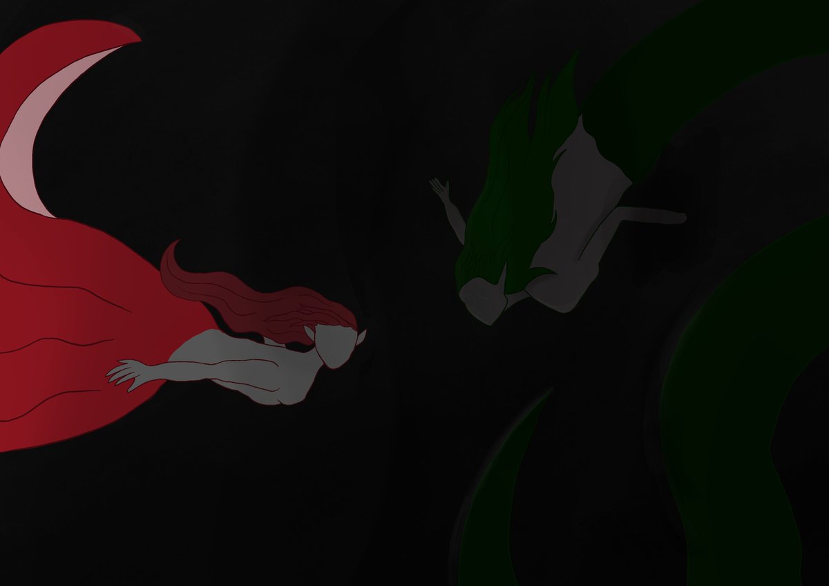 goldnredd's tweet photo. KRAKEN &amp; RED [ @HonoraryRabbit_ ‘s oc ] ;

WIP!!!!

#wip #mermaids #creaturecore #oc https://t.co/GypLPM5lnu