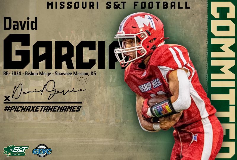 David Garcia (@david_garcia_22) on Twitter photo Committed!! 💚#PickAxeTakeNames
<a href="/coachjonholmes/">Jon Holmes</a>
<a href="/CoachTonyRoman/">Tony Roman</a>
<a href="/grunny61/">Tim Grunhard</a>
<a href="/coachball_FB/">Andy Ball</a>
<a href="/Miners_FB/">S&T Football</a> Committed!! 💚#PickAxeTakeNames
<a href="/coachjonholmes/">Jon Holmes</a>
<a href="/CoachTonyRoman/">Tony Roman</a>
<a href="/grunny61/">Tim Grunhard</a>
<a href="/coachball_FB/">Andy Ball</a>
<a href="/Miners_FB/">S&T Football</a>
