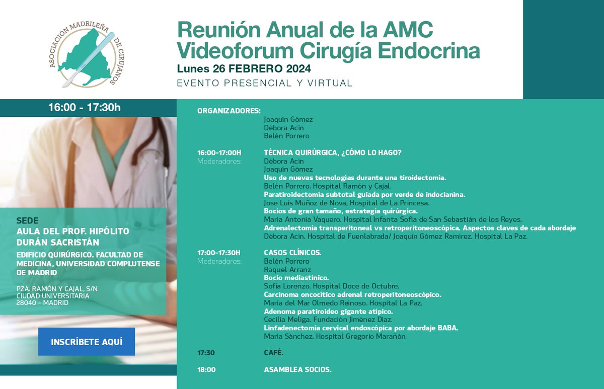 La próxima Reunión Anual de la AMC será el 26 de Febrero de 2022 de 16:00 - 19:00h. Para asistir, presencial o en forma virtual  inscribete aquí: intranet.pacifico-meetings.com/GescoWeb/?cfg=…