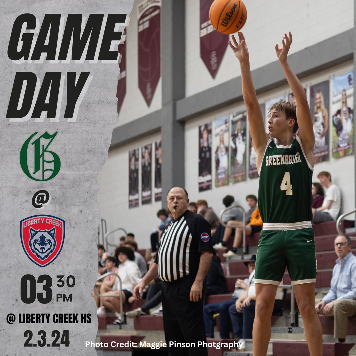 🟢🏀BOBCAT GAME DAY #23 🏀⚪️
Final Regular Season Road Game
🆚 Liberty Creek
@ Liberty Creek HS
⌚️Girls 2 | Boys 3:30
📺<a href="/NFHSNetwork/">NFHS Network</a> 
<a href="/VoiceOfCatsTN/">Voice Of The Bobcats</a> 
<a href="/davidmwilson14/">David Wilson</a> 
<a href="/ConnectionRC/">The Connection</a> 
<a href="/CoachTScoresTN/">CoachT.com</a>