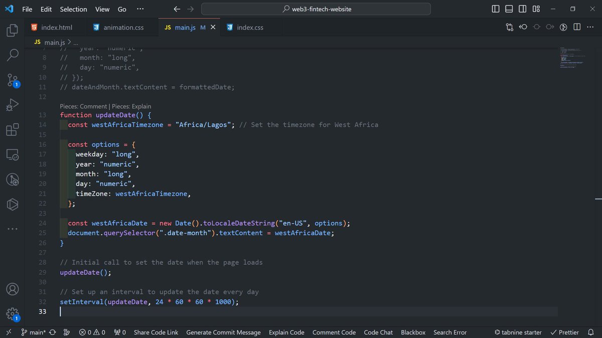 __onlychild's tweet image. Day 8 of #100daysofjavascript #100dayscoding, today I added animation to a section in the project I’m working on. I did research on LocaleDate string, how Dey can be updated automatically and I did get it. This new week I will work on the “login” section.