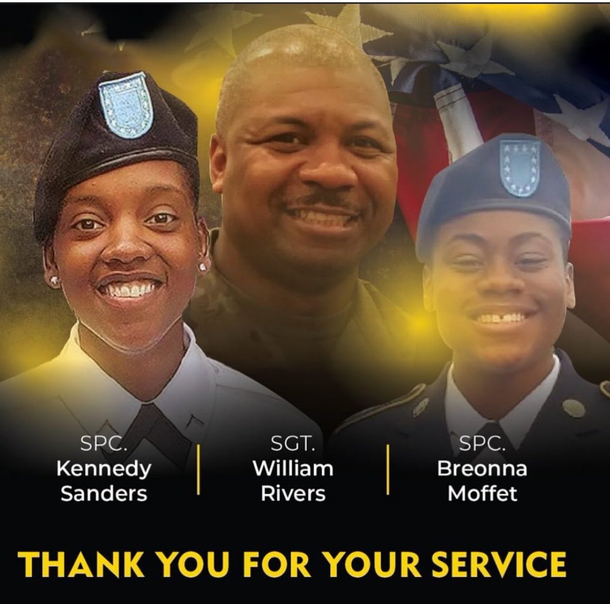 clynnnicholson's tweet photo. Thank you for your service!  Prayers for these brave soldiers’ families 🥲 https://t.co/YD89uKXx5S