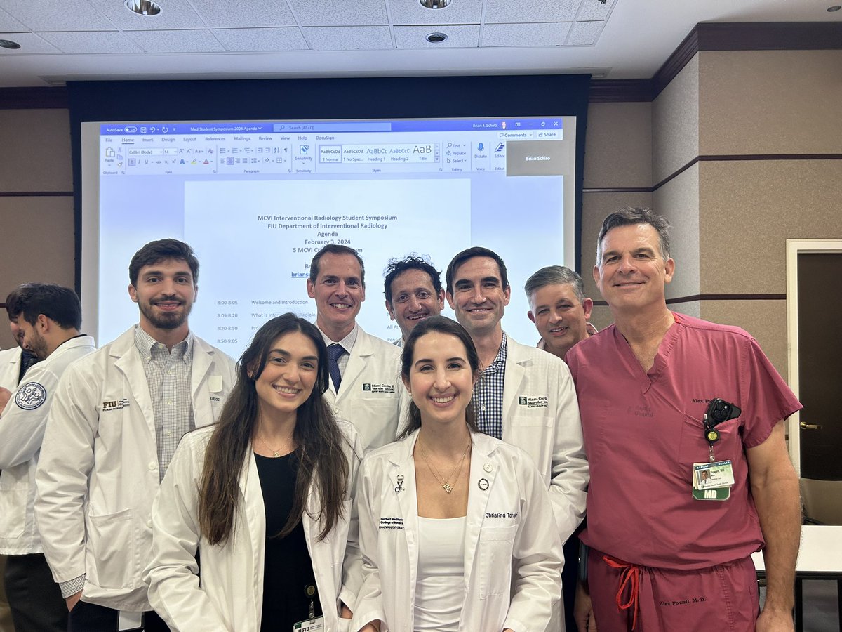 katrinampardo_'s tweet photo. Today we (FIU DR &amp; IR Interest Group) held our inaugural “Day in the Life: Interventional Radiology” event alongside the physicians of MCVI! Feeling so grateful for the opportunity to learn some of the best IR’s in the country!! https://t.co/VaHhTC1qUR