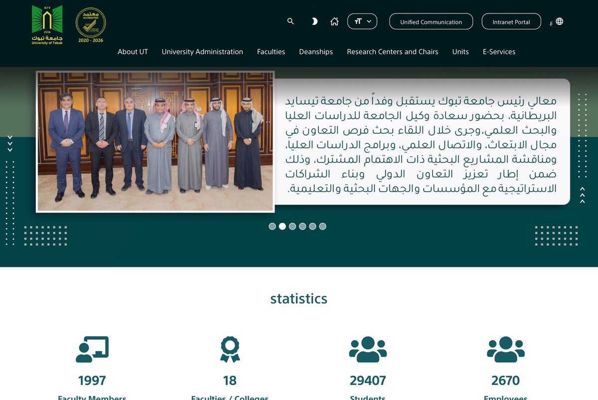 Development of strategic research relationship between Tabuk (KSA) and Teesside (UK) Universities