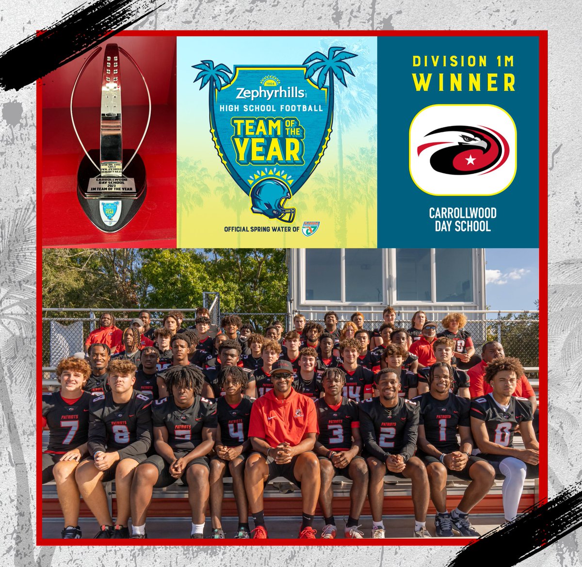 Congratulations to the CDS Varsity Football Team on being named the Zephyrhills High School Football Team of the Year! 🏈🏆 Their hard work, dedication, and teamwork have truly paid off, both on and off the field. #ZephryhillsTeamoftheYear #WeAreCDS 🦅  @zephyrhillswtr