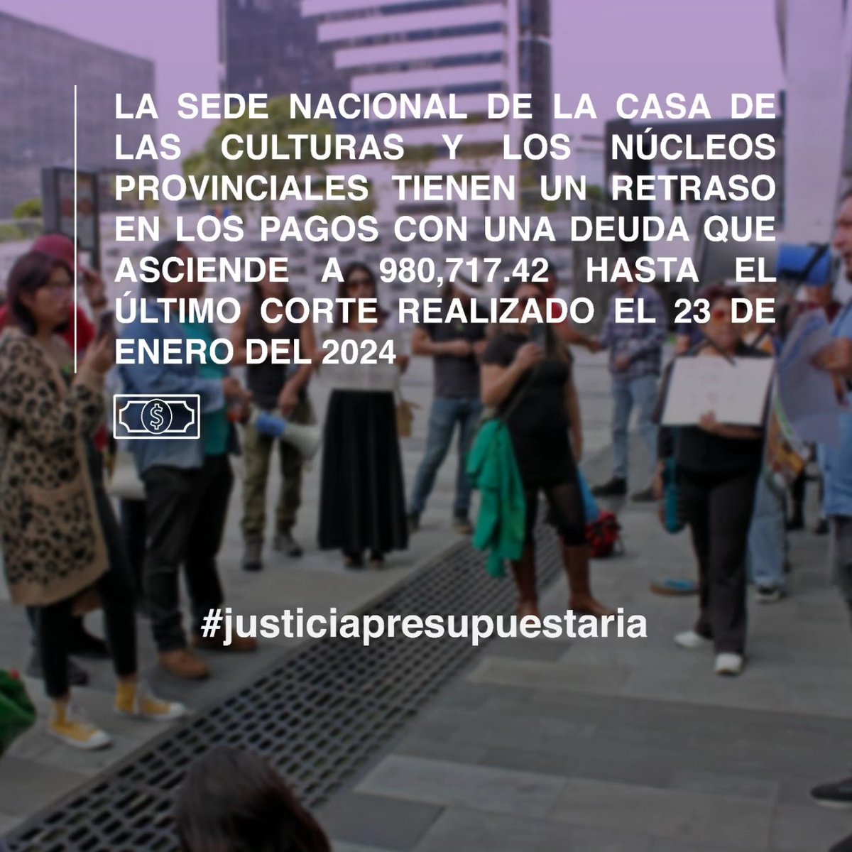 CasadelaCultura's tweet photo. 🔵La Sede Nacional de la Casa de las Culturas y sus Núcleos Provinciales denuncia la deuda del Ministerio de Finanzas, que asciende a Casi 1 Millón de dólares💵.
👉 Conoce los montos adeudados por provincia, hasta el 23 de enero de este año. https://t.co/3vdbi8mT03