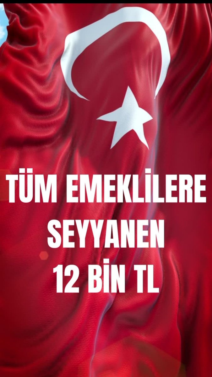 Türkiye Cumhuriyeti'nin yasalarına göre prim ve vergilerini ödeyerek Emekli olan HERKES İNSANCA YAŞANACAK BİR AYLIĞI HAK EDİYOR 📌

#12binSeyyanenTümEmekliye 
#EYT5BinKısmininPeşinde
#EmekliyimSandığıBekliyorum

<a href="/RTErdogan/">Recep Tayyip Erdoğan</a> 
<a href="/tuncerbasoglu/">Tuncer Başoğlu</a> <a href="/herkesicinCHP/">CHP 🇹🇷</a>
<a href="/Akparti/">AK Parti</a> <a href="/isikhanvedat/">Prof. Dr. Vedat Işıkhan</a>