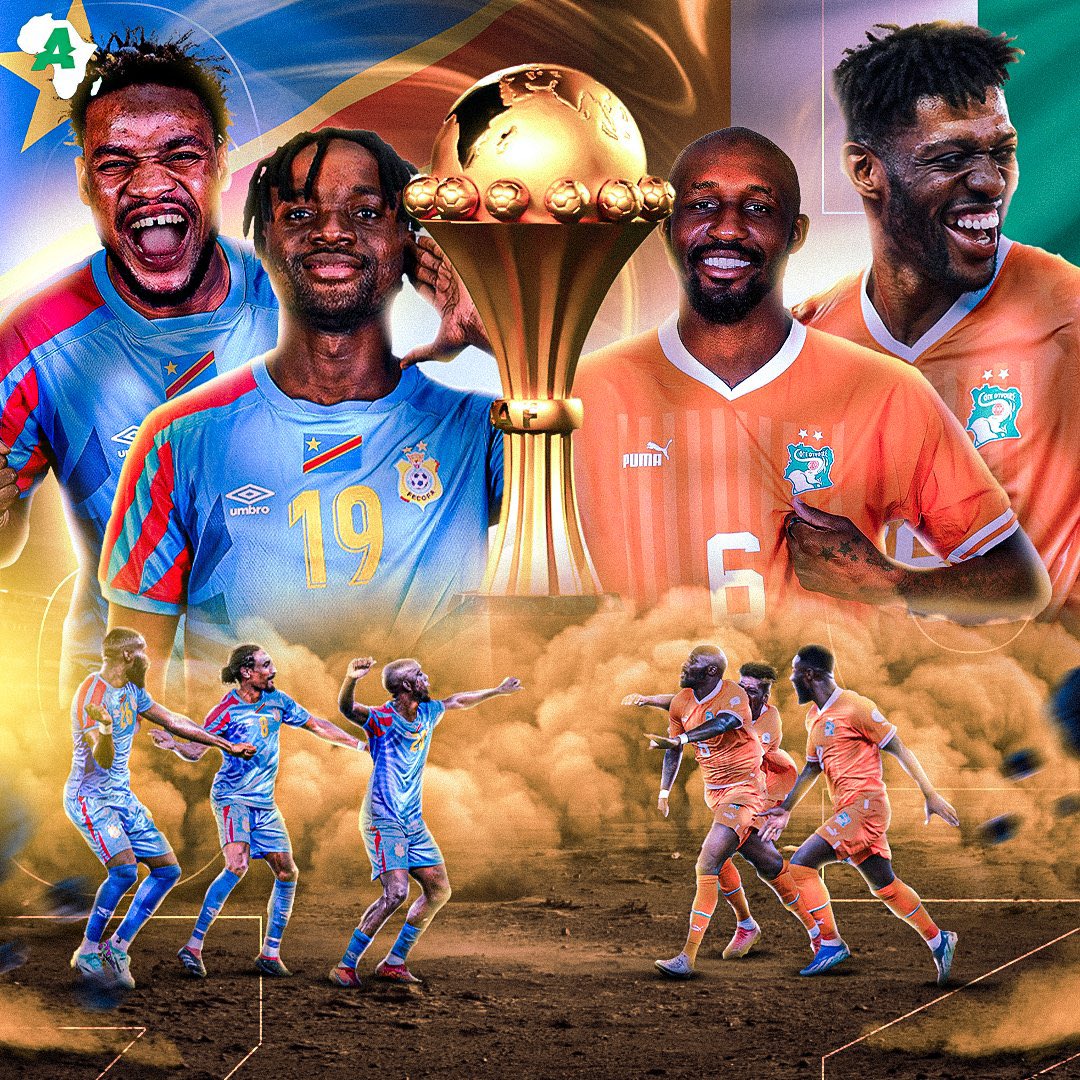 ActuFootAfrique's tweet photo. 🚨 𝟭/𝟮 𝗙𝗜𝗡𝗔𝗟𝗘. #CAN2023 

RD CONGO 🇨🇩 ⚔️ 🇨🇮 CÔTE D’IVOIRE https://t.co/TEAJaQ4e4h