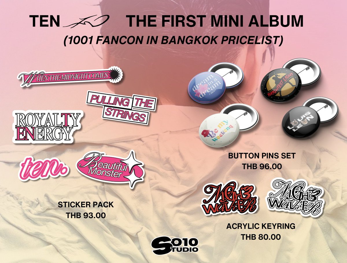 SO10STUDIO's tweet photo. preorder form for 1001 Fancon Bangkok Stop is now open~
https://t.co/snFZvk6fhE

choose among sticker pack,  button pin set, and acrylic keyring 💜

limited slots only! 

#TEN_FIRST_FANCON_IN_ASIA https://t.co/jXQvoC33Cr